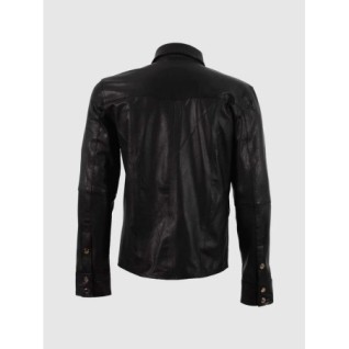 Summer Jacket - Leather Shirt In Black In Stock XS-4XL