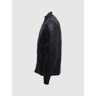 Lightweight Men Soft Black Sheepskin Jacket In Stock XS-4XL