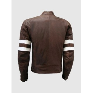 Unique Vintage Look Distressed Men Brown Leather Jacket In Stock XS-4XL