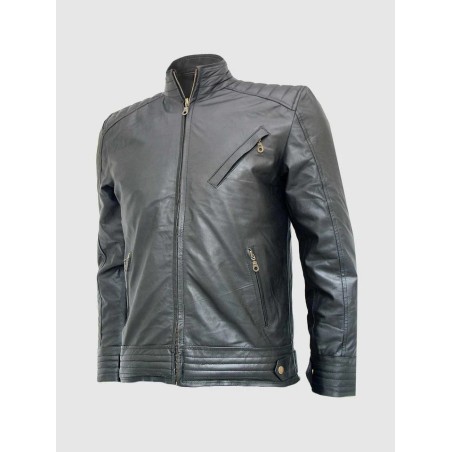 Classic Leather Motorcycle Jacket In Stock XS-4XL