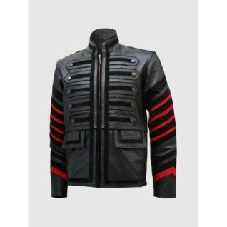 Black Military Men's Fitted Leather Jacket In Stock XS-4XL