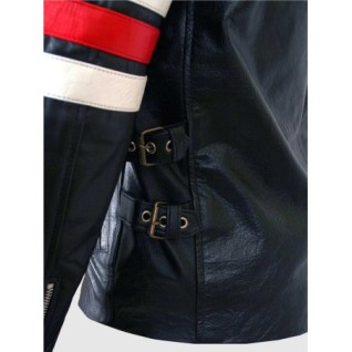 Deluxe Black Leather Men's Motorcycle Jacket In Stock XS-4XL