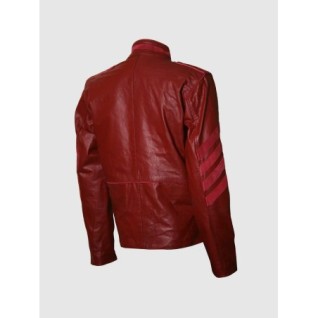 Military Look Men Maroon Leather Jacket In Stock XS-4XL