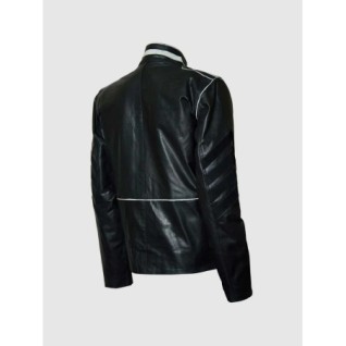 Military Men Black And White Leather Jacket In Stock XS-4XL