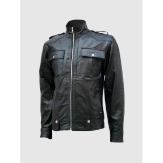 Biker Black Men's Designer Leather Jacket In Stock XS-4XL