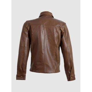 Summer Jacket -Vintage Leather Jacket In Tan In Stock XS-4XL