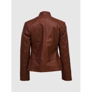 Tan Brown Leather Jacket In Stock XS-XL