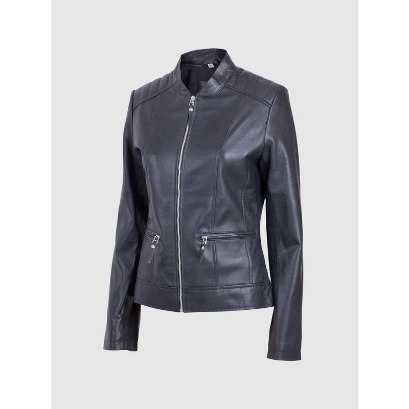 Classic Sheep Biker Jacket Black In Stock XS-XL