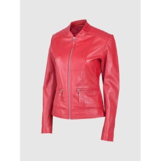 Classic Sheep Biker Jacket Red In Stock XS-XL