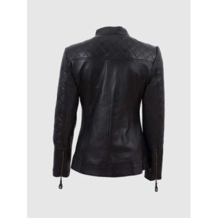 Cafe Racer Leather Jacket Black In Stock XS-XL