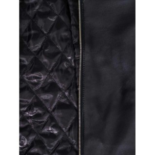 Women Black Leather Motorcycle Jacket In Stock XS-XL