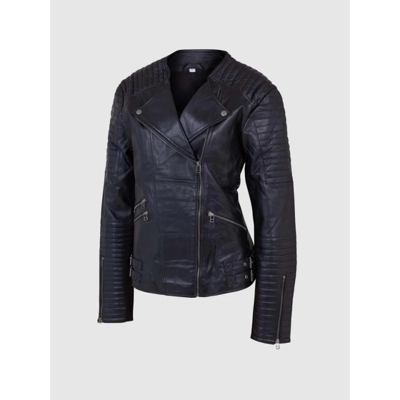 Leather Quilted Jacket In Stock XS-XL