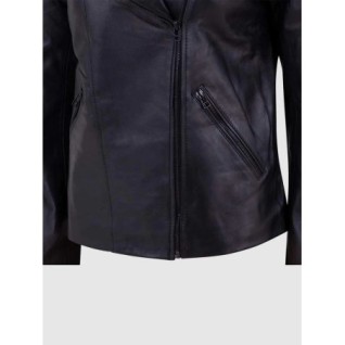 Female Motorcycle Leather Jacket In Stock XS-XL