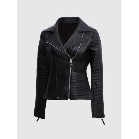 Classic Black Biker Jacket In Stock XS-XL