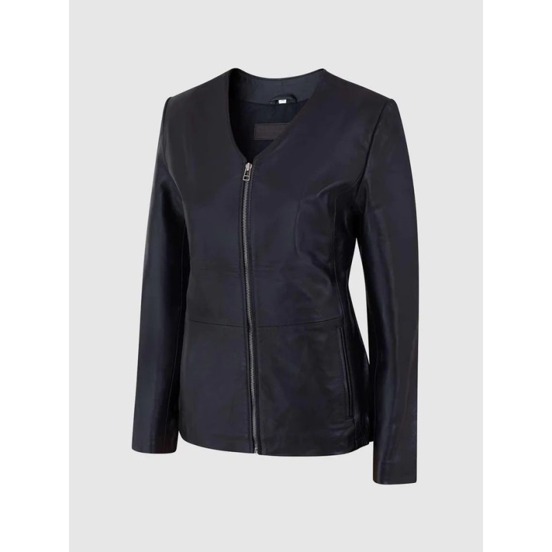 Leather Motorcycle Jacket Women In Stock XS-XL