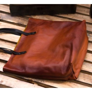 Women MONT5 Keran Brown Leather Tote