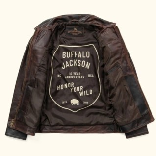 BROWN LEGACY LEATHER JACKET IN STOCK S-3XL