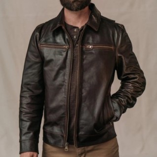 BROWN LEGACY LEATHER JACKET IN STOCK S-3XL