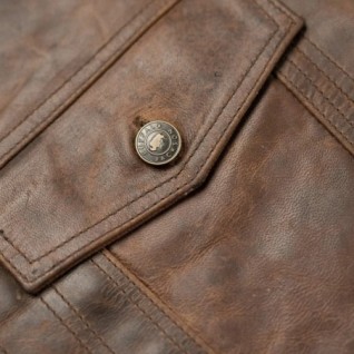 BROWN DRIGGS LEATHER JACKET IN STOCK M-3XL