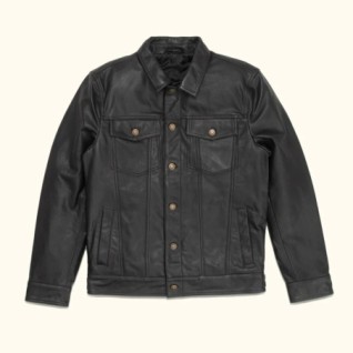 BLACK DRIGGS LEATHER JACKET IN STOCK M-3XL