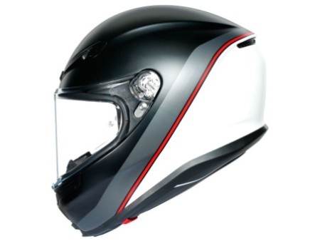 AGV K6 Minimal Pure Matt Black / White / Red XS-XL