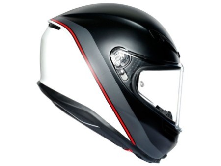 AGV K6 Minimal Pure Matt Black / White / Red XS-XL