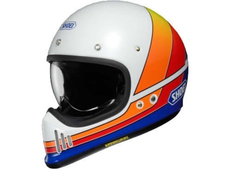 Shoei Ex Zero Equation TC-2 White / Orange / Blue In Stock XS-XXL