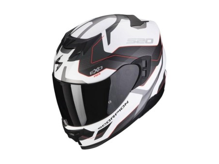 Scorpion EXO 520 Evo Air Elan White / Silver / Red In Stock XS-XXL