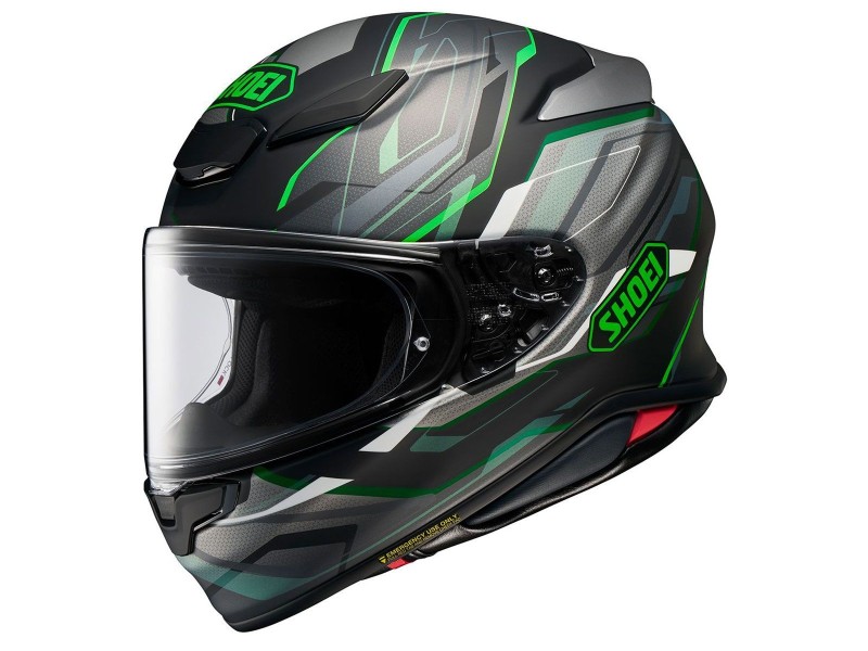 Shoei NXR 2 Capriccio TC-4 Black / Grey / Green In Stock XS-XXL