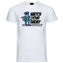 Berik 2.0 White T-Shirt Watch Your Enemy Crewneck Black Print In Stock S-2XL