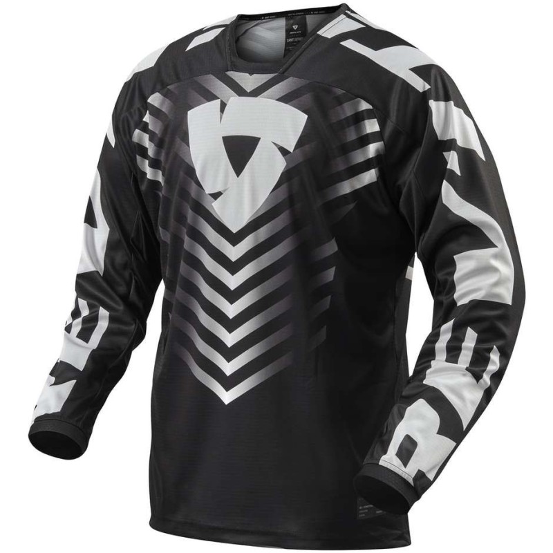 Moto Cross Enduro Rev'it ROUGHT Jersey Black White S-2XL