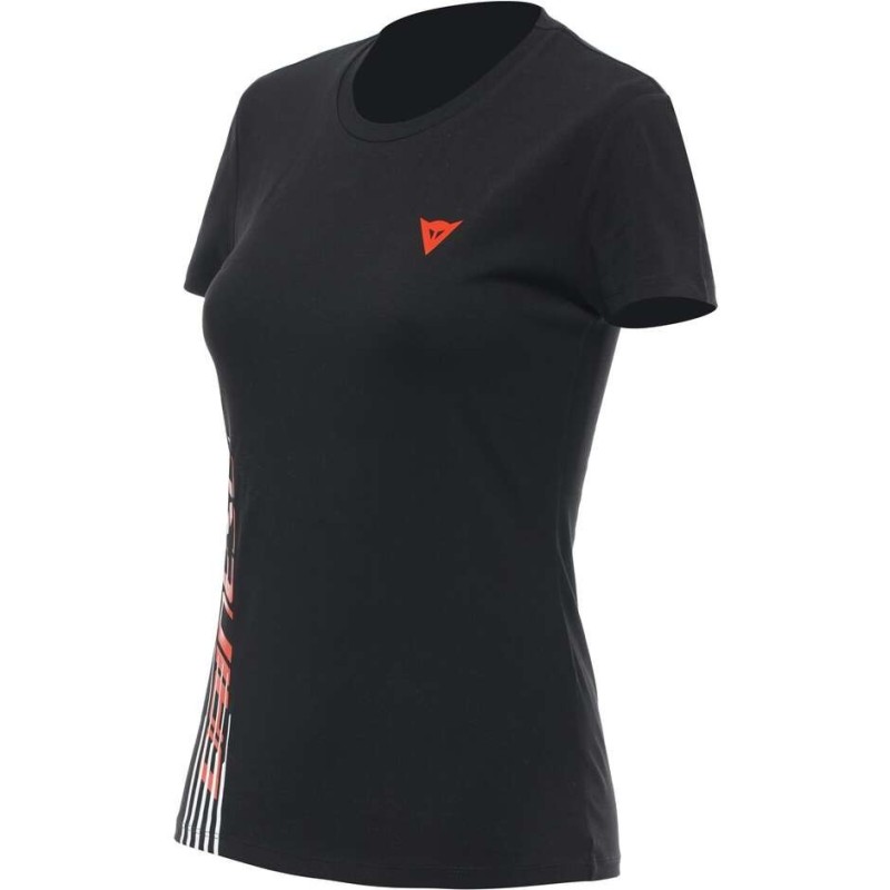 Dainese Casual Women's T-Shirt DAINESE LOGO LADY Black Red Fluo S-2XL