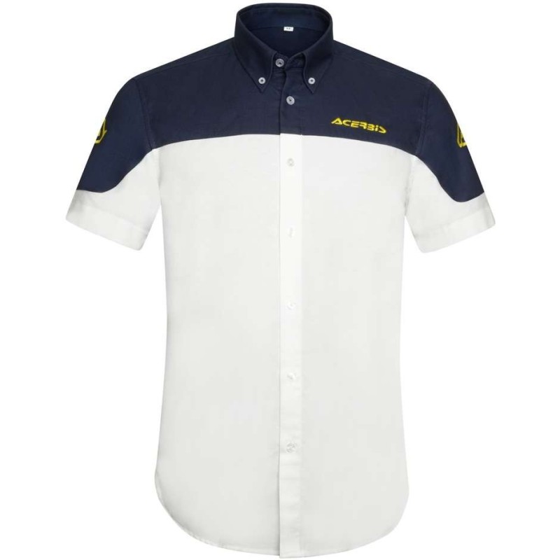 Acerbis TEAM Casual Shirt White Blue S-3XL