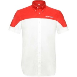 Acerbis TEAM Casual Shirt White Red M-2XL