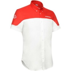 Acerbis TEAM Casual Shirt White Red M-2XL