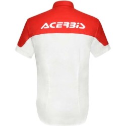 Acerbis TEAM Casual Shirt White Red M-2XL