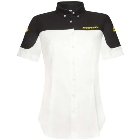 Acerbis TEAM LADY Women's Casual Shirt White Black L-2XL