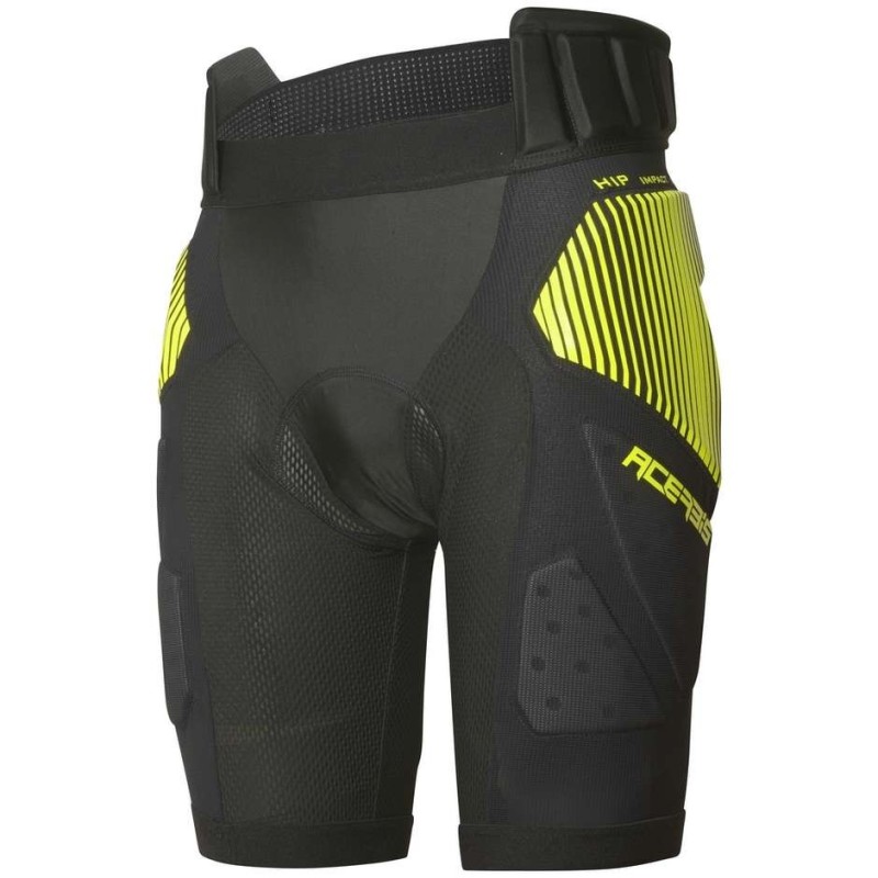 Acerbis SOFT RUSH Protective Motorcycle Shorts Black Yellow In stock