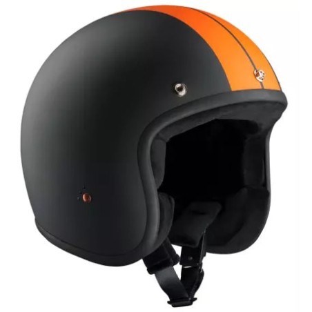 Bandit Jet Helmet Race black orange matt ECE 947289V