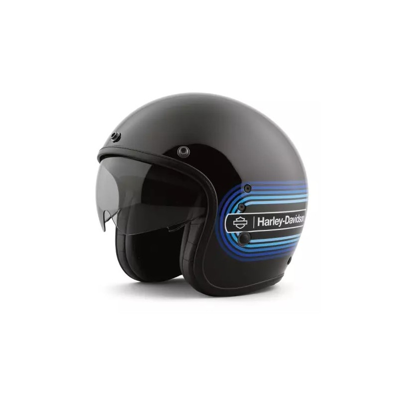 HD Retro Tank Stripe II X14 Helmet black 97143-23EX