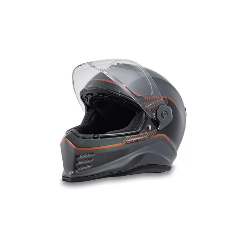 HD Full Face Helmet Division X15 Sunshield grey/orange 98117-24VX