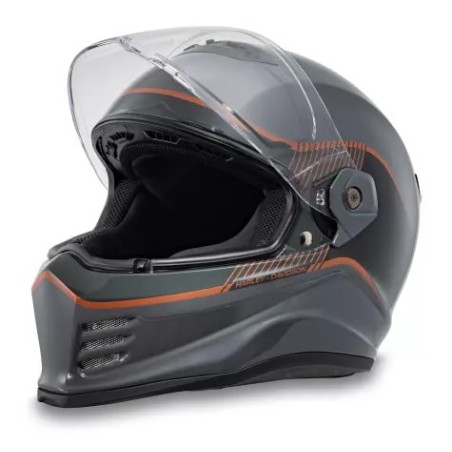 HD Full Face Helmet Division X15 Sunshield grey/orange 98117-24VX