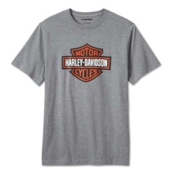 HD MEN'S BAR & SHIELD TEE - HEATHER GREY 99079-24VM