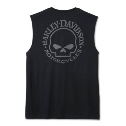 HD MEN'S WILLIE G SKULL MUSCLE TEE - BLACK BEAUTY