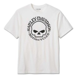 HD MEN'S WILLIE G SKULL TEE WHITE 99077-24VM