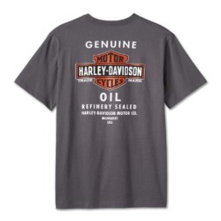 HD MEN'S OIL CAN TEE BLACKENED PEARL 99088-24VM