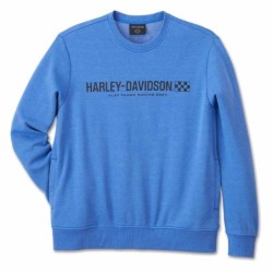 HD MEN'S TROPHY BAR SHIELD CREW NECK SWEATSHIRT LAPIS BLUE