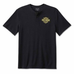 HD MEN'S BAR & SHIELD RACING SHORT SLEEVE HENLEY