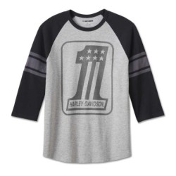 HD MEN'S 1 3/4 RAGLAN TEE GREY HEATHER