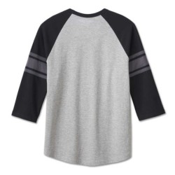 HD MEN'S 1 3/4 RAGLAN TEE GREY HEATHER